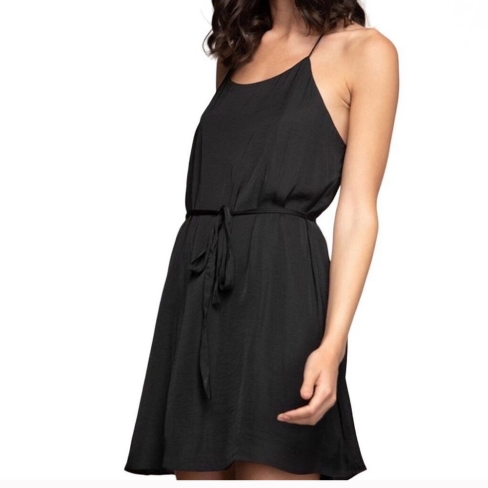 Naked Zebra Rose String Tie Sleeveless Slip Dress